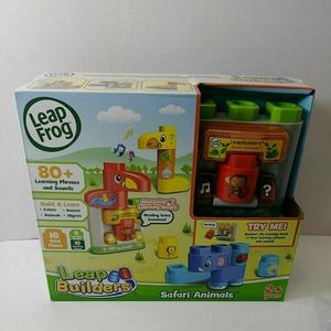 Leap Frog Leap Builders,Safari Animals, Learning Phrases and Sounds Age: 2+